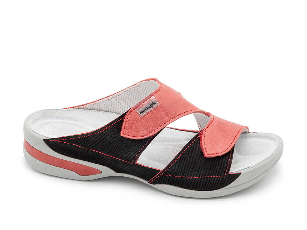 MEDISTYLE Pantofel červeno-černý Marta 6M-E15-6